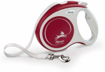 Automaatne jalutusrihm Flexi Comfort Plus, punane v., M