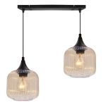 Valgusti lagi Candellux Lighting Estas 32-57174, E27, 2 x 40 W, merevaigu-kollane v. / must v.