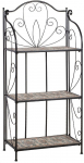 P&otilde;randariiul Home4you Mosaic, must v., 128 cm x 30 cm x 60 cm