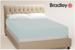 Voodilina Bradley 126224, heleroheline/helesinine, 90 x 200 cm, kummiga