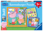 Pusle 3in1 Ravensburger Peppa Pig 10848875, 21 cm x 21 cm, 147 tk, mitmev&auml;rviline