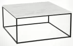 Kohvilaud Kalune Design Poly, valge v./must v./helehall v., 75 cm x 75 cm x 43 cm