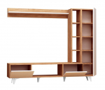 Sektsioonkapp Kalune Design Rambuty, tamm v./valge v., 37 cm x 170 cm x 154 cm