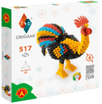 Paberkujukeste valmistamise komplekt Alexander 3D Origami Rooster, sinine v./must v./punane v.
