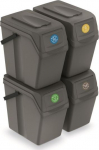 Pr&uuml;gi sorteerimise s&uuml;steem Prosperplast Sortibox, 4 x 25 l l, hall v.
