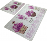 Vannitoamattide komplekt Foutastic Giardino Di Lavanda 359CHL2527, mitmev&auml;rviline, 100 cm x 60 cm