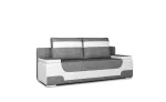 Diivan Area Sawana 05, Soft 17, valge v./tumehall v., 92 x 200 cm x 90 cm