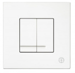 Loputuskasti nupp Gustavsberg, valge