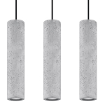 Valgusti rippuv Sollux Luvo 3L SL.0655, GU10, 3 x 40 W, hall v. / must v.