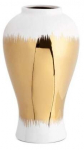 Dekoratiivne vaas Tala, 26 cm, kuldne/valge