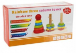 Torn r&otilde;ngastega Kruzzel Rainbow three column tower, 11.5 cm, mitmev&auml;rviline, 15 tk