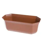 Lillekast Uniplastex UKOR, plastik, 24 cm x 11.3 cm, &Oslash; 24 cm, pruun v.