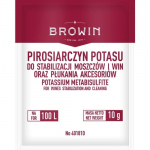 Fermentatsiooni lisand, veini stabiliseerimis- ja desinfitseerimispulber Browin 401810, valge v./punane v.