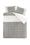 Voodipesukomplekt Kenda Sand Heather 125, valge v./hall v., 60 x 70 cm, 200 x 240 cm