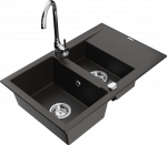 K&ouml;&ouml;givalamu koos kraaniga Mexen Gaspar, graniit, 73 cm x 47 cm x 17.7 cm, l&auml;bipaistev/kuldne/must