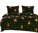 J&otilde;ulu voodipesu komplekt PEKA-06, kuld v./must v., 70 x 80 cm, 200 x 220 cm