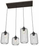 Valgusti rippuv Emibig Vander 1365/4, E27, 4 x 15 W, must v.