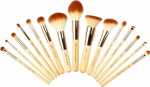 Meigipintslite komplekt Jessup Bamboo Makeup, 17.5 cm, 15 tk