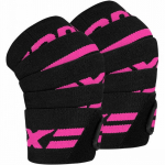 Side RDX Gym Knee Wrap, Universaalne, must/roosa