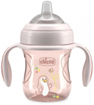Tilaga tass Chicco Mix & Match Transition, 200 ml, 4 kuud, plastik/silikoon, roosa