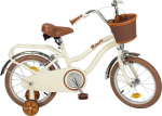 Lisaratastega laste jalgratas, laste Toimsa Vintage TOI16231, beige, 16"