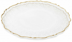 Serveerimistaldrik Homla Lisala 217717, &Oslash; 29 cm, l&auml;bipaistev v./kuldne v., klaas