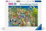 Pusle Ravensburger Mother Gooseville, 50 cm x 70 cm, 1000 tk, mitmev&auml;rviline