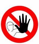 Hoiatuskleebis V&Otilde;&Otilde;RAS &Auml;RA TULE KLEEBIS, 0.1 m x 10 cm