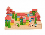 Puidust klotsid Eduplay City, 89 tk, mitmev&auml;rviline