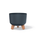 Lillepott Gracia Standard, plastik, 20 cm x 20 cm, &Oslash; 20 cm, must v.