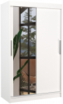 Riidekapp ADRK Bario, valge v., 58 cm x 120 cm x 200 cm, peegliga