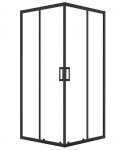 Du&scaron;ikabiin Laveo Desna JKD_786K, ruudukujuline, aluseta, 80 cm x 80 cm x 185 cm, must v./l&auml;bipaistev