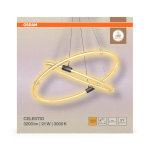 Valgusti lagi Osram Aura, LED, 3000 &deg;K, 1 x 21 W, l&auml;bipaistev v.