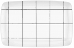 Serveerimisalus Hermia DLY008, 34 cm, 25 cm, Valge v./Must v.
