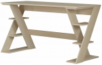 Kirjutuslaud ja riiul Kalune Design Lungo 801CMY5426, 60 cm x 140 cm, 73 cm, hele tamm v.