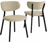 Toolide komplekt Kalune Design Toldy 240CHR4217, matt, must v./kreemjasvalge, 45 cm x 45 cm x 85 cm, 2 tk