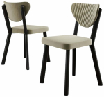 Toolide komplekt Kalune Design Arfe 240CHR1773, matt, must v./kreemjas tamm, 46 cm x 45 cm x 86 cm, 4 tk
