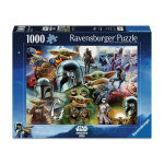 Pusle Ravensburger Star Wars Mandalorian And Grogu, 50 cm x 70 cm, 1000 tk, mitmev&auml;rviline