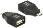 Adapter Delock USB Micro-B male, USB 2.0 A female, 0 m, must v.