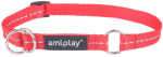 Kaelarihm koertele Amiplay Reflective, punane, 250 - 400 mm x 15 mm, 25-40
