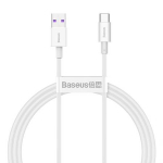 Juhe Baseus USB-A to USB-C, USB 2.0/USB-C, 100 cm, valge v., 66 W