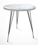 Kohvilaud Kalune Design Sandalf, valge v./must v./hall v., 40 cm x 40 cm x 44 cm