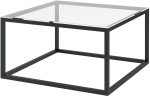 Kohvilaud Merala, valge v./must v., 65 cm x 65 cm x 35 cm