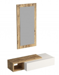 Esiku m&ouml;&ouml;blikomplekt Kalune Design Vien, sise, pruun v./valge v.