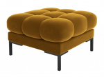 Tumba Micadoni Home Mamaia Velvet, must v./kollane v., 60 cm x 60 cm x 41 cm