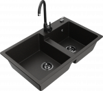 K&ouml;&ouml;givalamu Mexen Tomas, graniit, 80 cm x 50 cm x 19 cm, kuldne/must