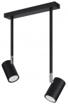 Valgusti kohtvalgusti Sollux Norano 2, GU10, 2 x 40 W, must v., 6 x 10 cm