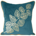 Dekoratiivpadjap&uuml;&uuml;r Popla JAU-01, kuldne/t&uuml;rkiissinine, 45 cm x 45 cm