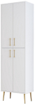 Eraldi seisev vannitoakapp Kalune Design Berlin A, kuldne v./valge v., 35 cm x 60 cm x 202 cm