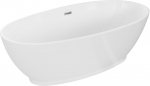Vann, teisaldatav Mexen Bilbao, 180 cm x 90 cm x 58 cm, ovaalne, valge/kroom